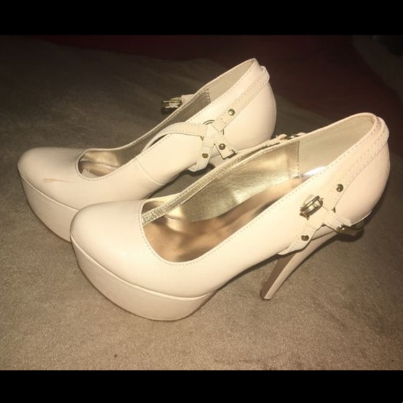Charlotte Russe Shoes Cream Color Heels Poshmark